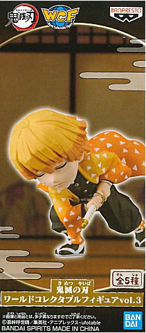 Kimetsu no Yaiba. Asesino de demonios. Akatsuma Zenitsu. Figura Coleccionable Mundial WCF. vol. 3. Envíos desde México.