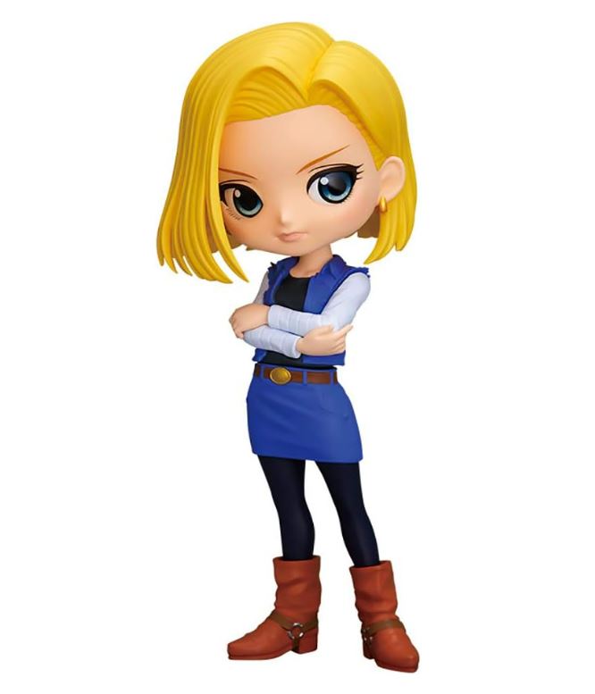 Figura Android 18 Q posket (Ver. A). Azul. Banpresto 16517 Dragon Ball Z