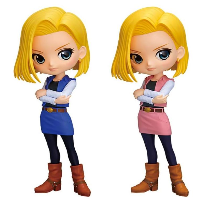 Figura Android 18 Q posket (Ver. A). Azul. Banpresto 16517 Dragon Ball Z